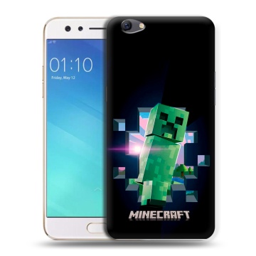Силиконовый чехол на OPPO F3 с принтом Майнкрафт Minecraft