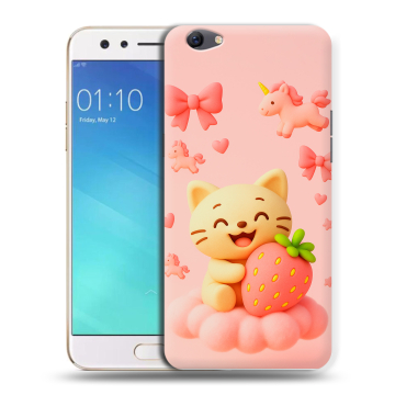 Силиконовый чехол на OPPO F3 с принтом для девочек