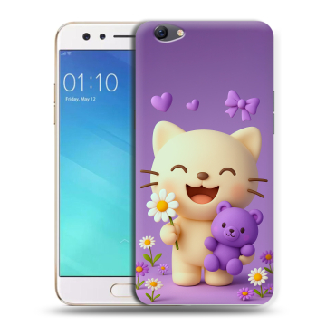 Силиконовый чехол на OPPO F3 с принтом для девочек