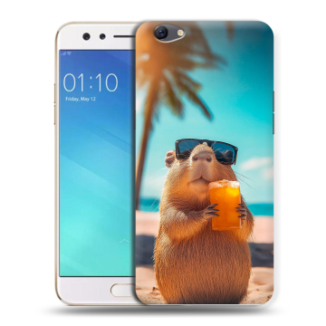 Силиконовый чехол на OPPO F3 с принтом Капибара