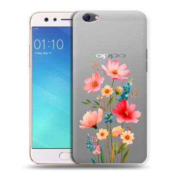 Силиконовый чехол на OPPO F3 с принтом Цветы Силиконовый чехол на OPPO F3 с принтом Цветы