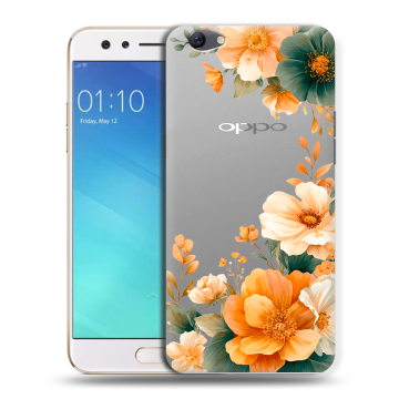 Силиконовый чехол на OPPO F3 с принтом Цветы принт Силиконовый чехол на OPPO F3 с принтом Цветы принт