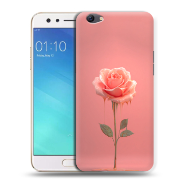 Силиконовый чехол на OPPO F3 с принтом Розовая роза Силиконовый чехол на OPPO F3 с принтом Розовая роза