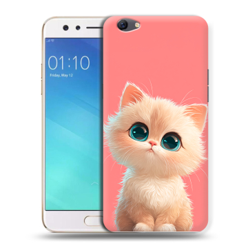 Силиконовый чехол на OPPO F3 с принтом Розовый котенок Силиконовый чехол на OPPO F3 с принтом Розовый котенок
