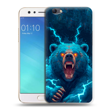 Силиконовый чехол на OPPO F3 с принтом Медведь Силиконовый чехол на OPPO F3 с принтом Медведь