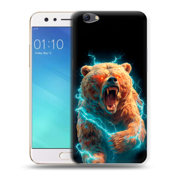 Силиконовый чехол на OPPO F3 с принтом Медведь Силиконовый чехол на OPPO F3 с принтом Медведь