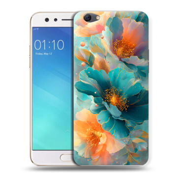 Силиконовый чехол на OPPO F3 с принтом Цветы Силиконовый чехол на OPPO F3 с принтом Цветы