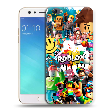 Силиконовый чехол на OPPO F3 с принтом Roblox Роблокс