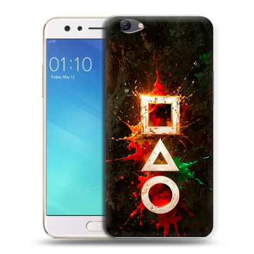 Силиконовый чехол на OPPO F3 с принтом Squid Game Игра кальмара