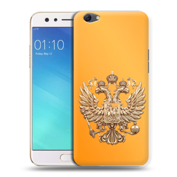 Силиконовый чехол на OPPO F3 с принтом Герб Флаг России