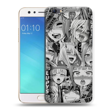 Силиконовый чехол на OPPO F3 с принтом Ahegao Ахегао Аниме