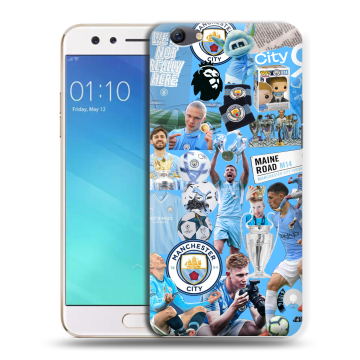 Силиконовый чехол на OPPO F3 с принтом Man City Манчестер Сити