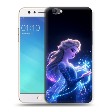 Силиконовый чехол на OPPO F3 с принтом Холодное сердце Frozen