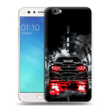 Силиконовый чехол на OPPO F3 с принтом BMW БМВ