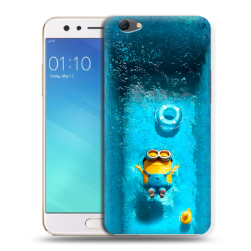 Силиконовый чехол на OPPO F3 с принтом Миньоны