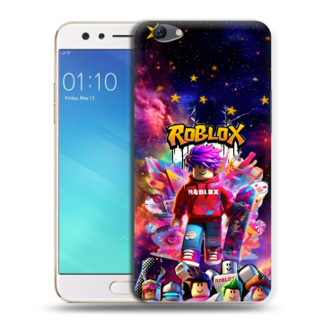 Силиконовый чехол на OPPO F3 с принтом Roblox Роблокс