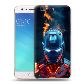 Силиконовый чехол на OPPO F3 с принтом IronMan Железный человек