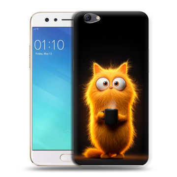 Силиконовый чехол на OPPO F3 с принтом Смешной кот