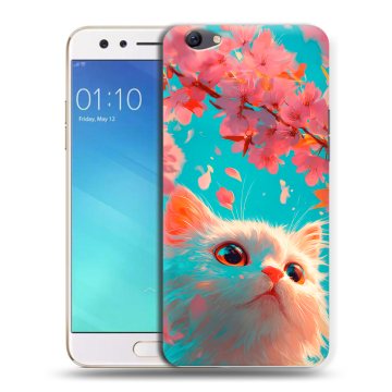 Силиконовый чехол на OPPO F3 с принтом Красивый кот