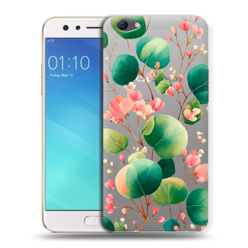 Силиконовый чехол на OPPO F3 с принтом женский