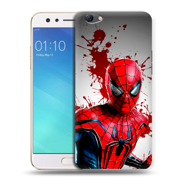 Силиконовый чехол на OPPO F3 с принтом Spiderman Человек паук