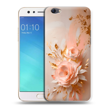 Силиконовый чехол на OPPO F3 с принтом женский
