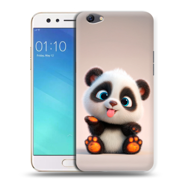 Силиконовый чехол на OPPO F3 с принтом милая панда