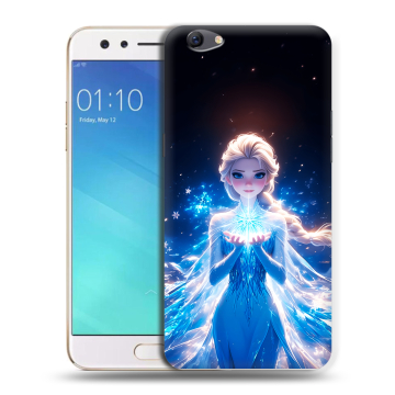 Силиконовый чехол на OPPO F3 с принтом Холодное сердце Frozen Силиконовый чехол на OPPO F3 с принтом Холодное сердце Frozen