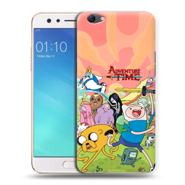 Силиконовый чехол на OPPO F3 с принтом Adventure time Время приключений