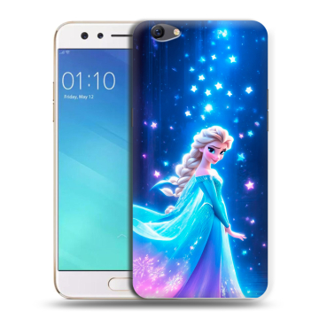 Силиконовый чехол на OPPO F3 с принтом Холодное сердце Frozen Силиконовый чехол на OPPO F3 с принтом Холодное сердце Frozen