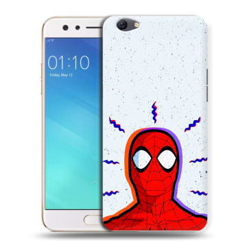 Силиконовый чехол на OPPO F3 с принтом Spiderman Человек паук