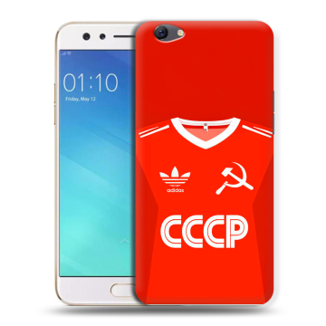 Силиконовый чехол на OPPO F3 с принтом Флаг Герб СССР