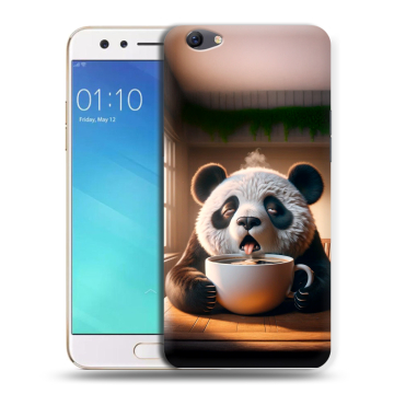 Силиконовый чехол на OPPO F3 с принтом смешная панда