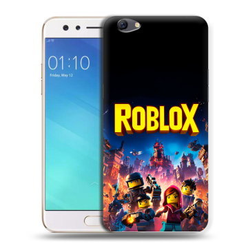 Силиконовый чехол на OPPO F3 с принтом Roblox Роблокс