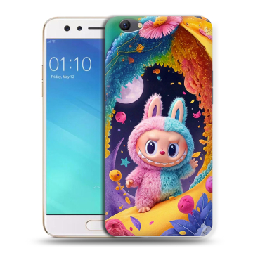 Силиконовый чехол на OPPO F3 с принтом Labubu Лабубу