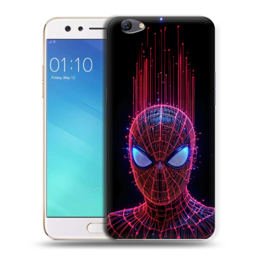 Силиконовый чехол на OPPO F3 с принтом Spiderman Человек паук