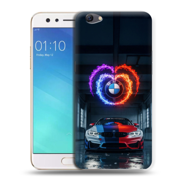 Силиконовый чехол на OPPO F3 с принтом BMW БМВ