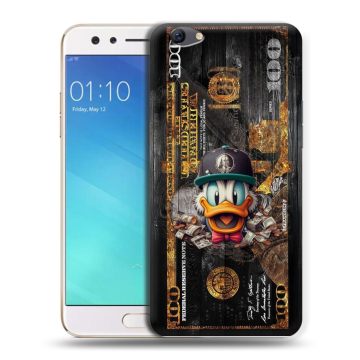 Силиконовый чехол на OPPO F3 с принтом Дональд Дак Доллар Силиконовый чехол на OPPO F3 с принтом Дональд Дак Доллар