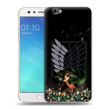 Силиконовый чехол на OPPO F3 с принтом Атака титанов Силиконовый чехол на OPPO F3 с принтом Атака титанов