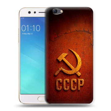 Силиконовый чехол на OPPO F3 с принтом Флаг Герб СССР