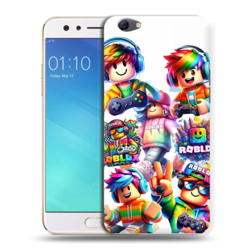 Силиконовый чехол на OPPO F3 с принтом Roblox Роблокс