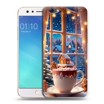 Силиконовый чехол на OPPO F3 с принтом Новый год