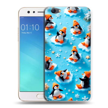 Силиконовый чехол на OPPO F3 с принтом Новый год