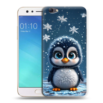 Силиконовый чехол на OPPO F3 с принтом Новый год