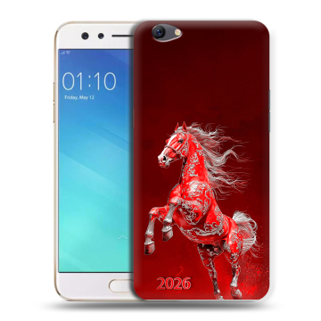 Силиконовый чехол на OPPO F3 с принтом Новый год
