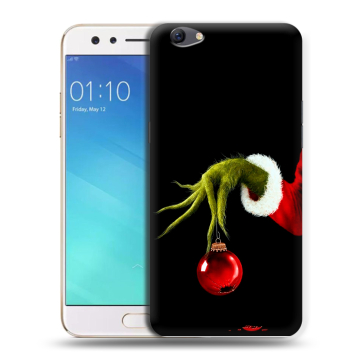 Силиконовый чехол на OPPO F3 с принтом Новый год Гринч