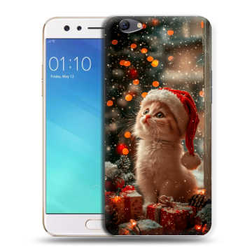 Силиконовый чехол на OPPO F3 с принтом Новый год Силиконовый чехол на OPPO F3 с принтом Новый год