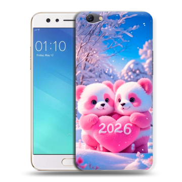 Силиконовый чехол на OPPO F3 с принтом Новый год Силиконовый чехол на OPPO F3 с принтом Новый год