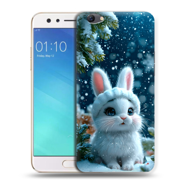 Силиконовый чехол на OPPO F3 с принтом Новый год Силиконовый чехол на OPPO F3 с принтом Новый год