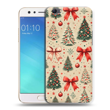 Силиконовый чехол на OPPO F3 с принтом Новый год Силиконовый чехол на OPPO F3 с принтом Новый год